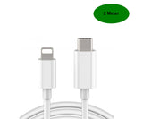 2 Meter Ladekabel USB-C passt für iPhone 14 / 13 / 12 / 11 / Pro / Max / Mini / XS / XR / SE 2020