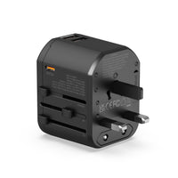 Universal Travel Adapter EU / UK / USA [2x USB-A & 1x USB-C]