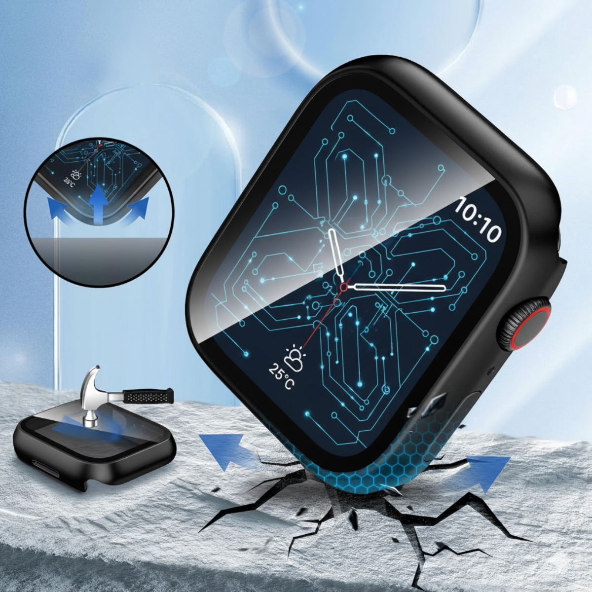 Apple Watch Schutzhülle für 38 mm, 40 mm, 41 mm, 42 mm, 44 mm, 45 mm oder 49 mm