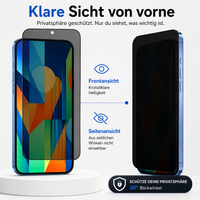 2 x Privacy Schutzglas 9H für iPhone