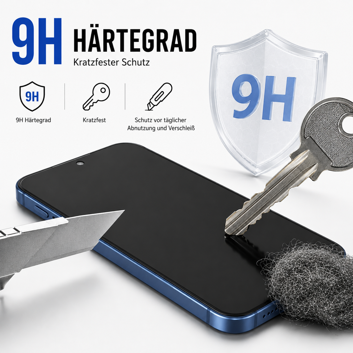 2 x Privacy Schutzglas 9H für iPhone