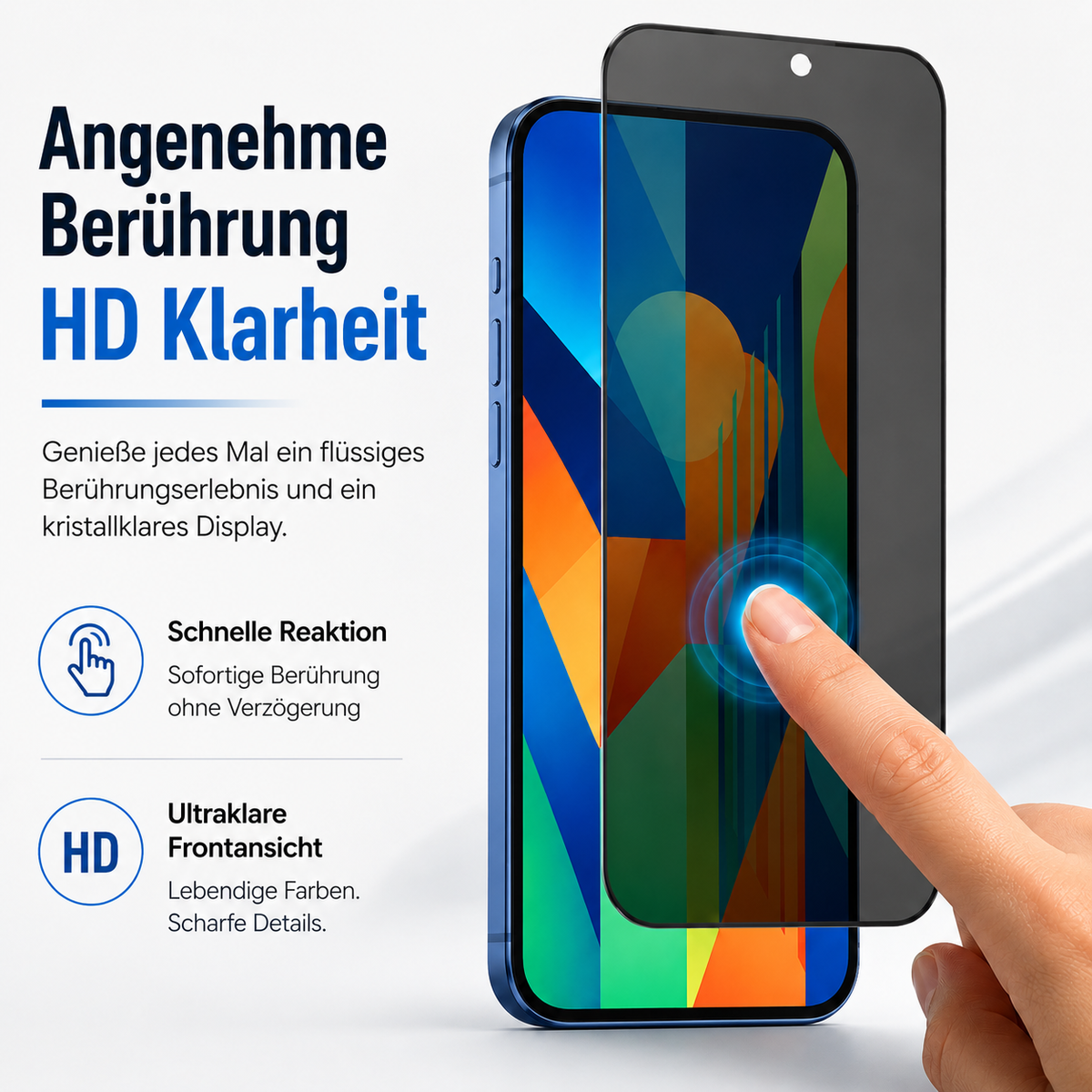 2 x Privacy Schutzglas 9H für iPhone
