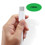 Schnellladeset USB-C auf USB-C passt für Galaxy S8 S9 S10 S20 S21 S22 S23 Ultra Plus Weiß [25W Adapter + 2 Meter Ladekabel]