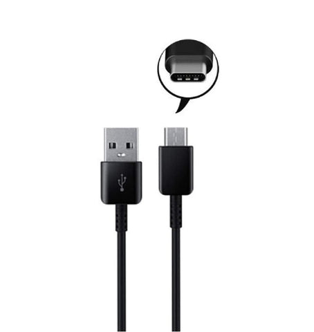 Ladekabel USB-A auf USB-C passt für Galaxy S8 S9 S10 S20 S21 S22 S23 Ultra Plus [Schwarz]
