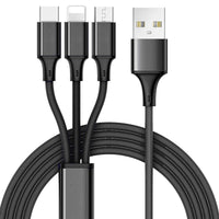 Ladekabel 3 in 1 Multicharger passt für Galaxy & iPhone