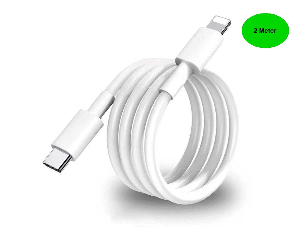 2 Meter Ladekabel USB-C passt für iPhone 14 / 13 / 12 / 11 / Pro
